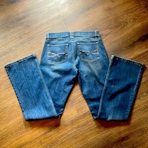 White House Black Market jeans 8 Reg, women’s wide leg dark blue jeans